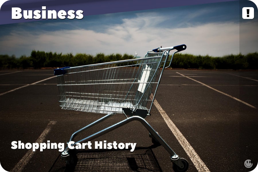 Historical image of a shopping cart